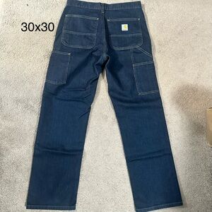 Carhartt Dark Blue Utility Jeans Double Knee